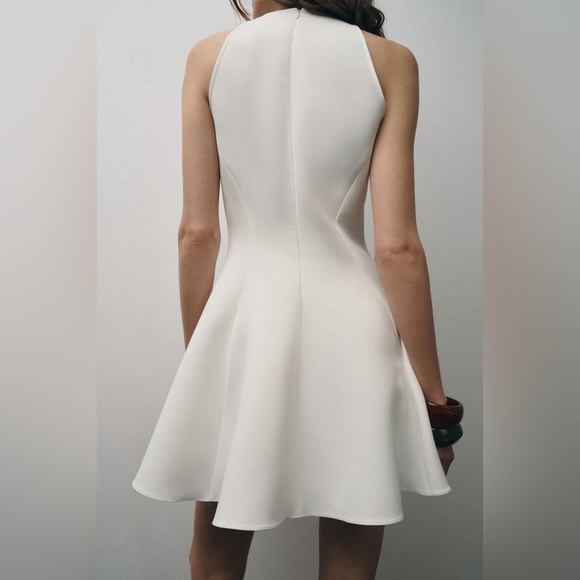 ZARA WHITE HALTER DRESS - Picture 3 of 8